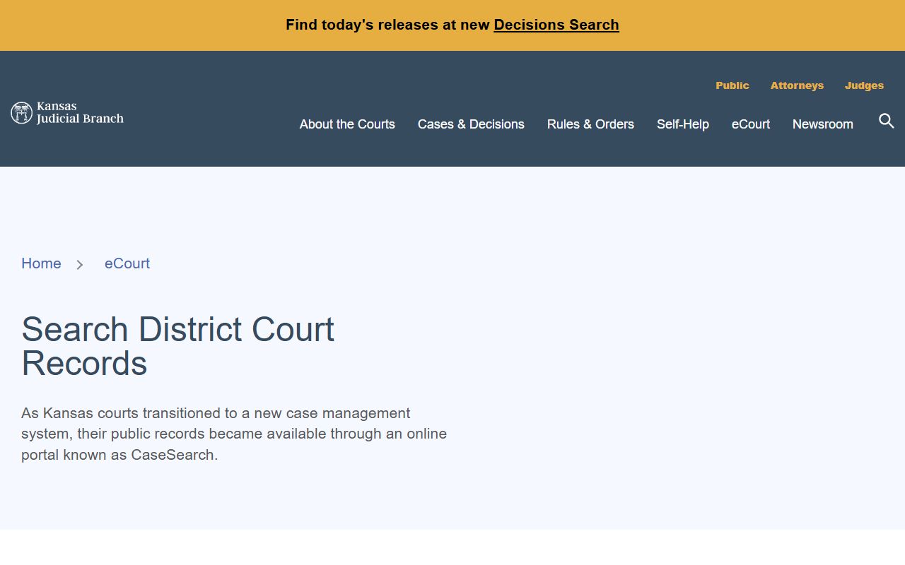 Morris County court records Kansas district court records page