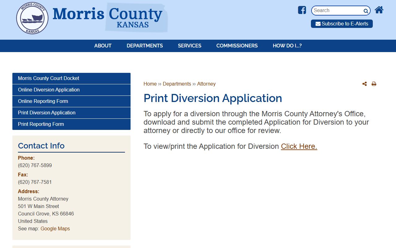 Morris County criminal court records print diversion application