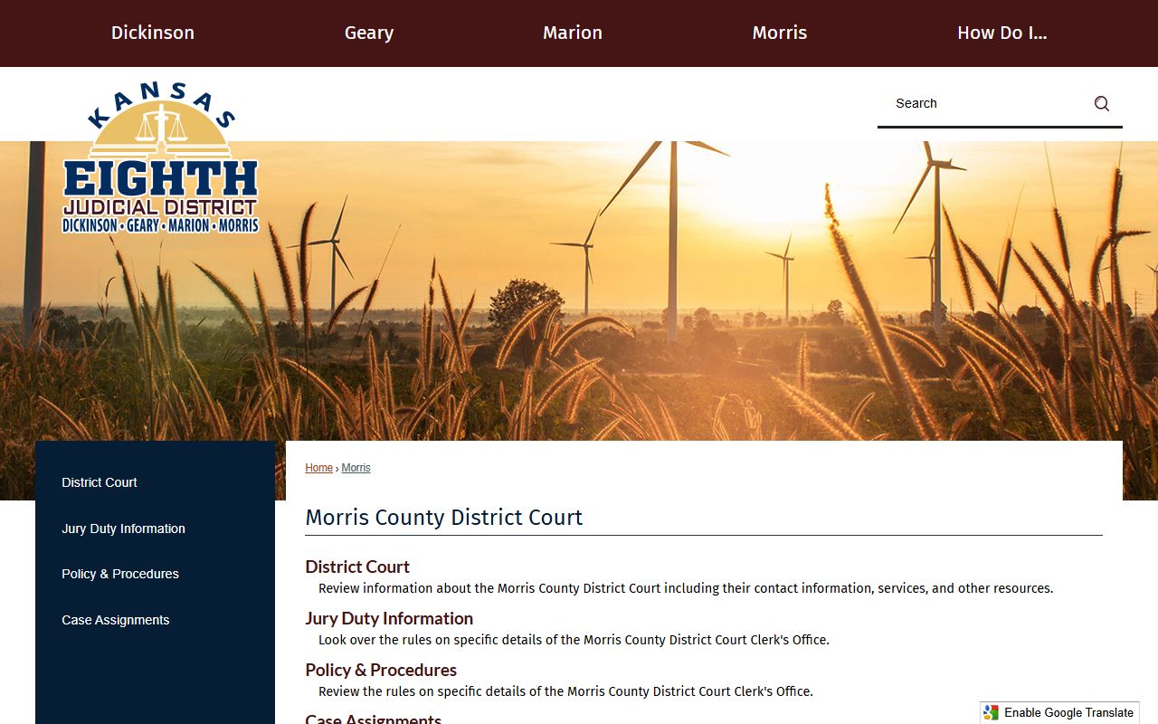 Morris County court records 8th Judicial District Morris page