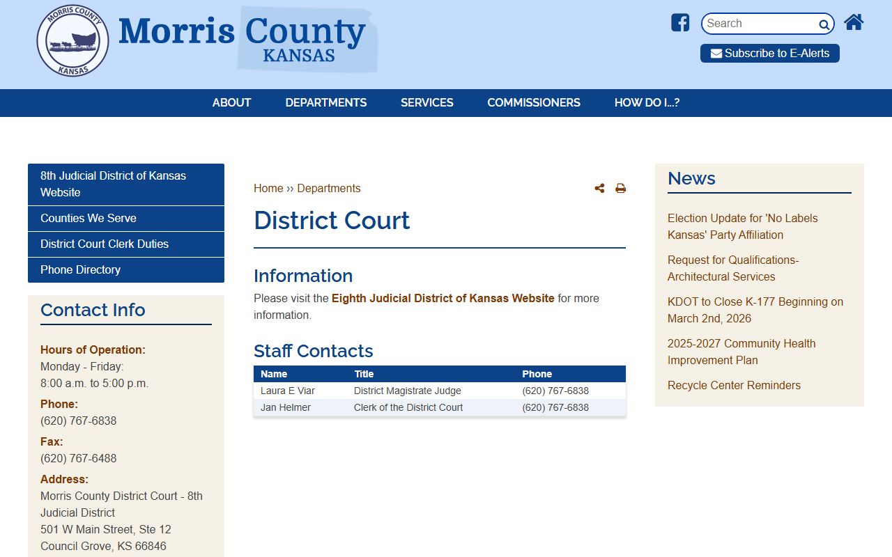 Morris County court records District Court county page