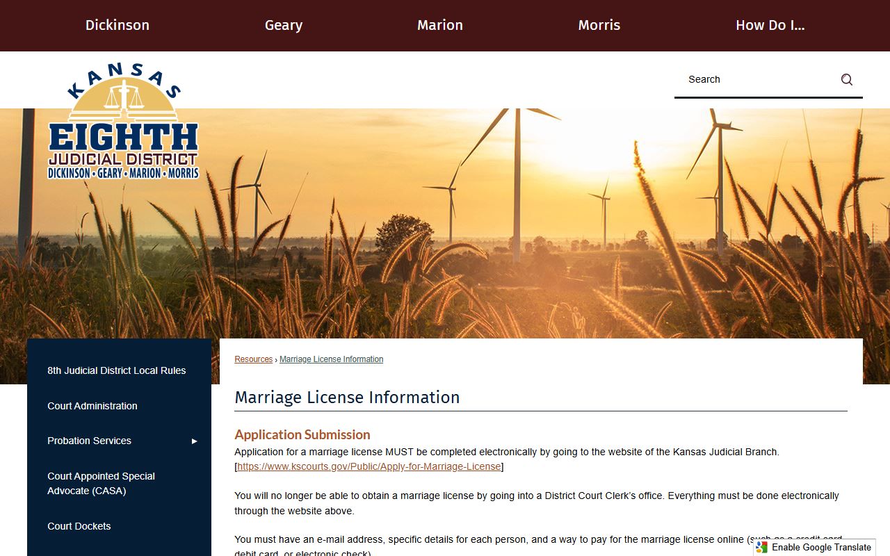 Morris County marriage records 8th Judicial District marriage license information