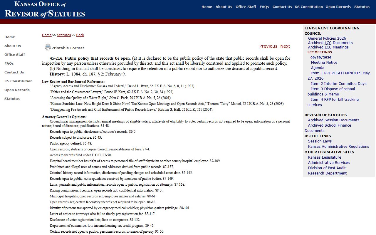 Morris County probate records Kansas public records policy