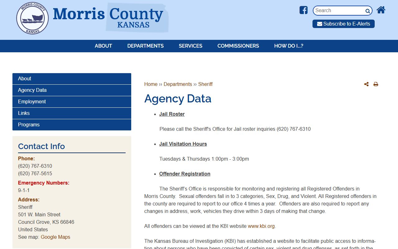 Morris County warrant search sheriff agency data